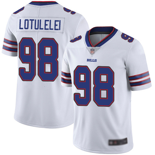 Men Buffalo Bills #98 Star Lotulelei White Vapor Untouchable Limited Player NFL Jersey